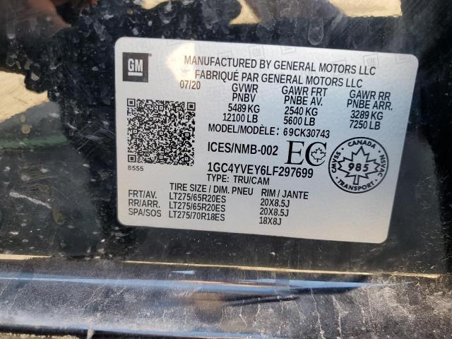 2020 CHEVROLET SILVERADO K3500 HIGH COUNTRY 1GC4YVEY6LF297699