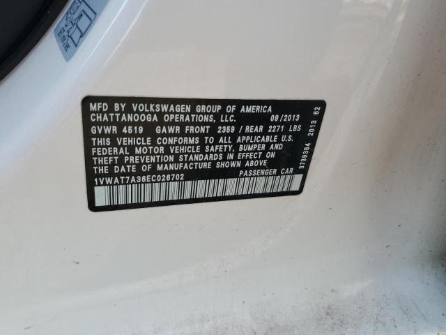 2014 VOLKSWAGEN PASSAT S #3283977796