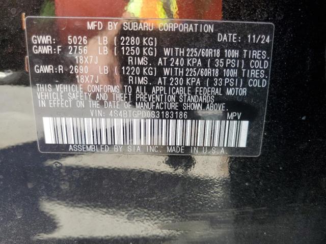 2025 SUBARU OUTBACK TO 4S4BTGPD0S3183186
