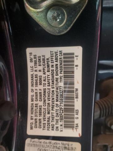 2016 HONDA CIVIC EX - 19XFC2F71GE083277