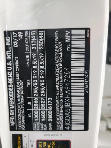 2017 MERCEDES-BENZ GLE 350 4JGDA5JBXHA947284