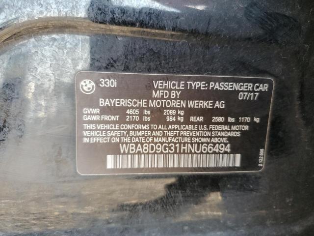 2017 BMW 330 XI WBA8D9G31HNU66494