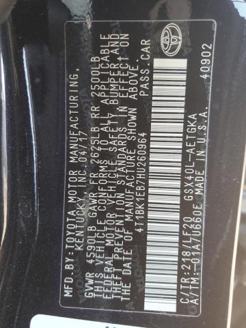 2017 TOYOTA AVALON XLE 4T1BK1EB7HU260964