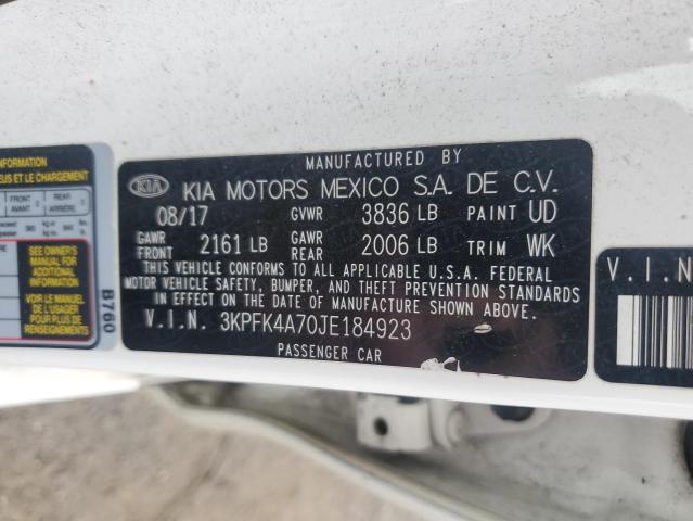 2018 KIA FORTE LX 3KPFK4A70JE184923