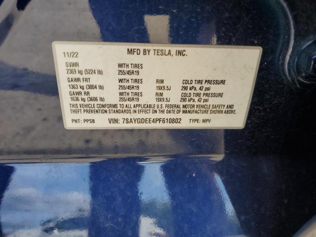 2023 TESLA MODEL Y 7SAYGDEE4PF610802