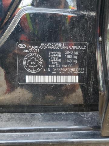 2015 HYUNDAI SONATA SE 5NPE24AF0FH030427