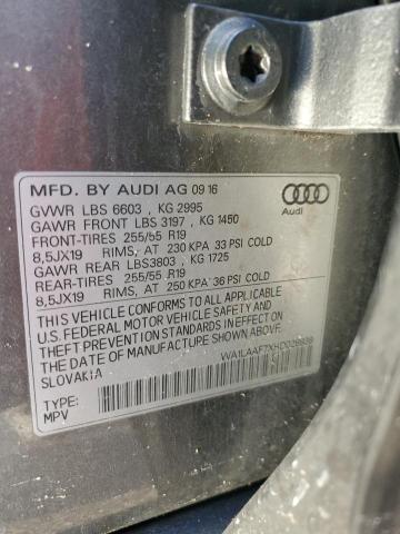2017 AUDI Q7 PREMIUM PLUS WA1LAAF7XHD028939