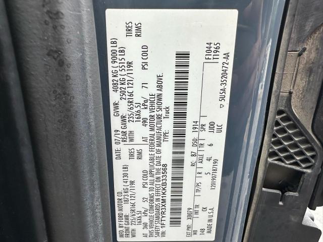 2019 FORD TRANSIT T- 1FTYR3XM1KKB33568