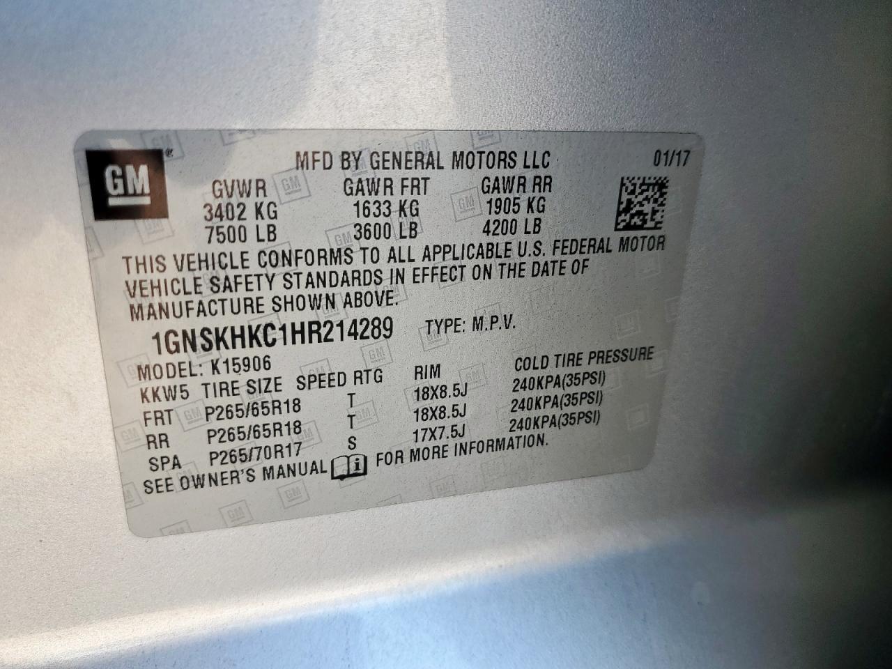 CHEVROLET SUBURBAN K1500 LT