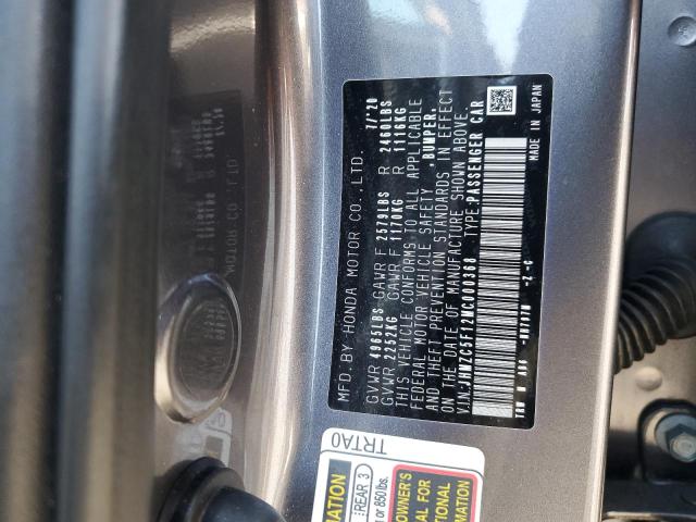 2021 HONDA CLARITY JHMZC5F12MC000368
