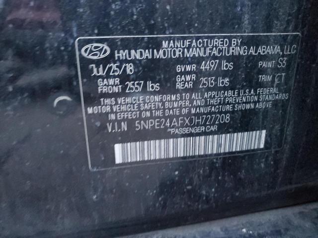 2018 HYUNDAI SONATA SE 5NPE24AFXJH727208