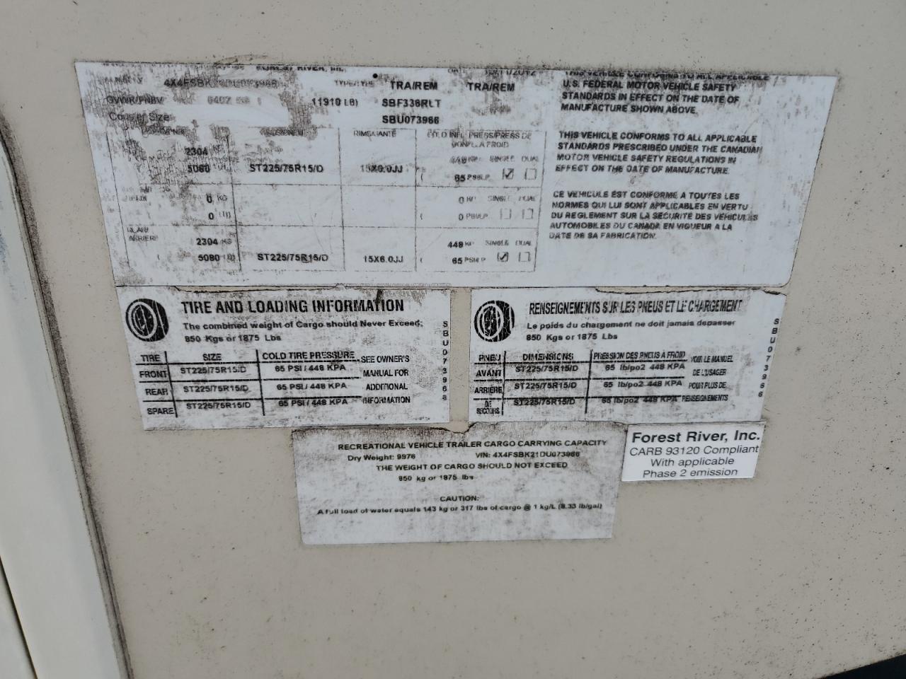 Lot #3269945987 2013 SEAL TRAVEL TRA