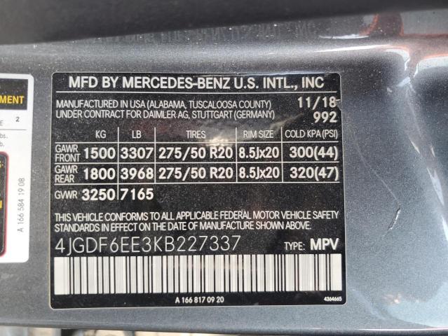 2019 MERCEDES-BENZ GLS 450 4M 4JGDF6EE3KB227337