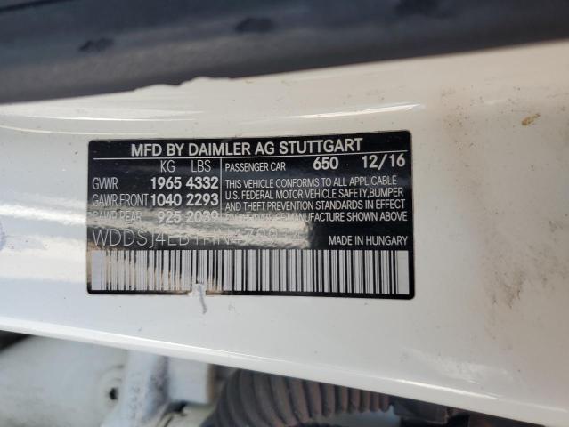 2017 MERCEDES-BENZ CLA 250 WDDSJ4EB1HN479914