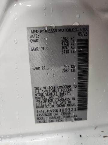 2025 NISSAN ALTIMA SV 1N4BL4DV5SN399321