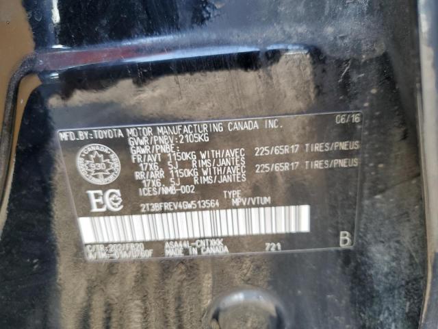 2016 TOYOTA RAV4 LE - 2T3BFREV4GW513564