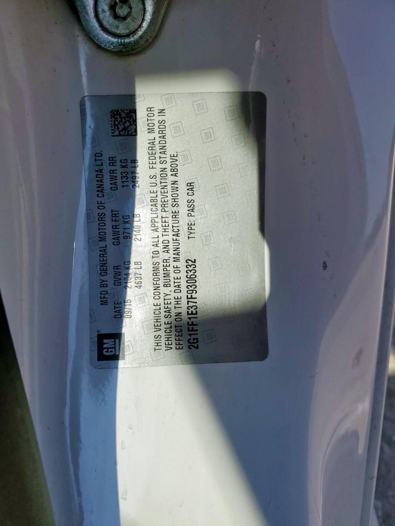 2015 CHEVROLET CAMARO LT 2G1FF1E37F9306332