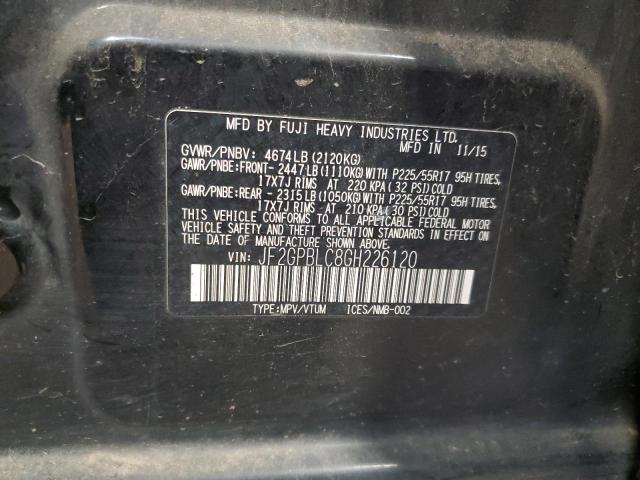 2016 SUBARU CROSSTREK JF2GPBLC8GH226120