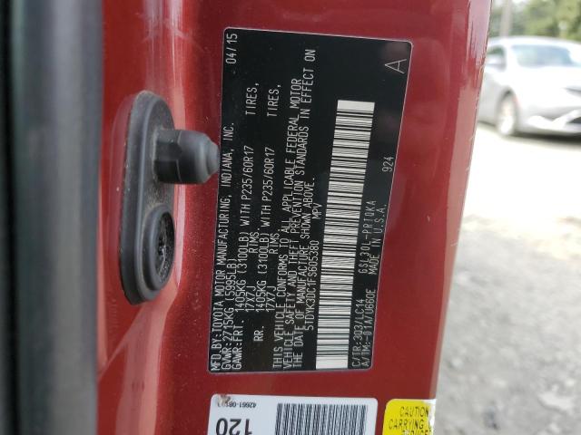2015 TOYOTA SIENNA XLE 5TDYK3DC1FS605380