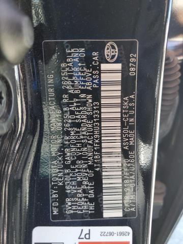 2017 TOYOTA CAMRY LE 4T1BF1FK9HU313313