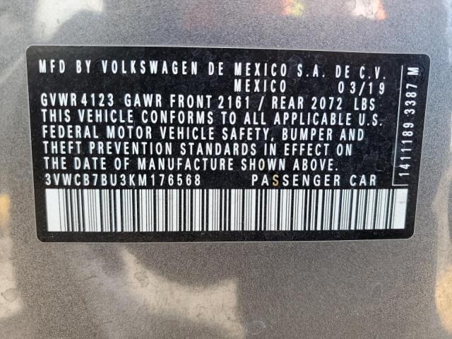 2019 VOLKSWAGEN JETTA S 3VWCB7BU3KM176568