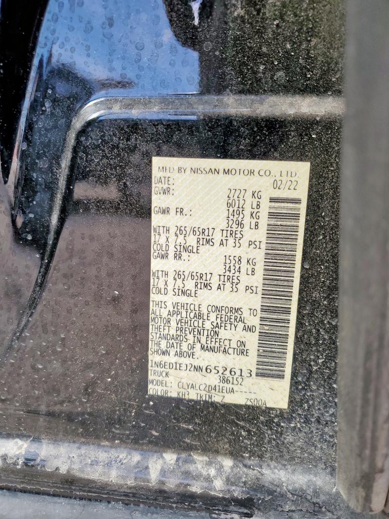 2022 NISSAN FRONTIER S #3290503482