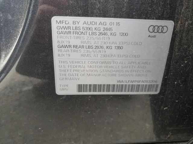 2015 AUDI Q5 PREMIUM WA1LFAFP6FA093206