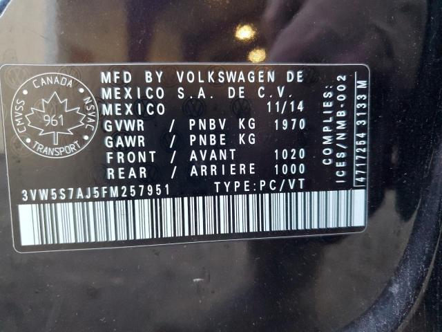 2015 VOLKSWAGEN JETTA GLI 3VW5S7AJ5FM257951