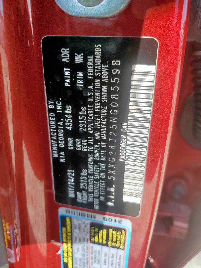 2022 KIA K5 LX 5XXG24J25NG085598