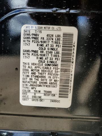 2015 NISSAN ROGUE SELE - JN8AS5MV7FW261847