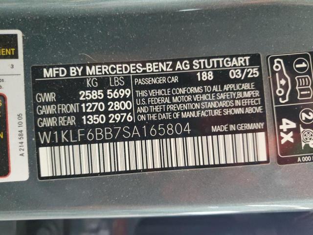 2025 MERCEDES-BENZ E 450 4MAT W1KLF6BB7SA165804