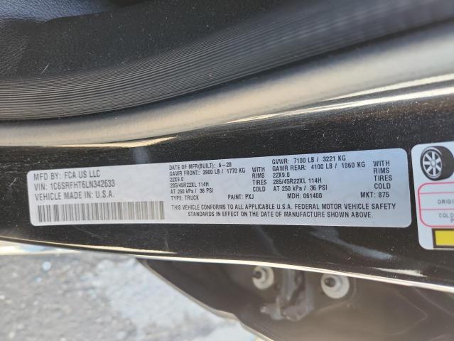 2020 RAM 1500 LIMIT 1C6SRFHT6LN342633