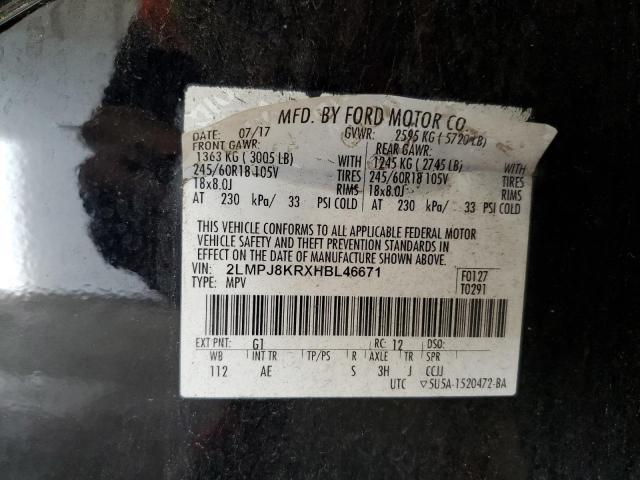 2017 LINCOLN MKX SELECT 2LMPJ8KRXHBL46671