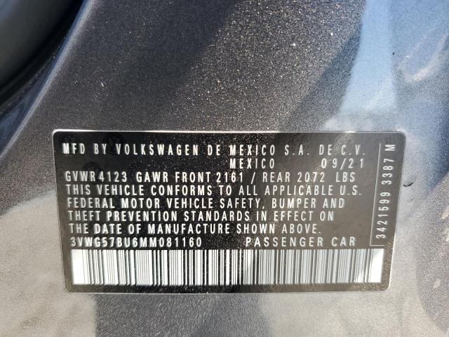 2021 VOLKSWAGEN JETTA SEL PREMIUM 3VWG57BU6MM081160