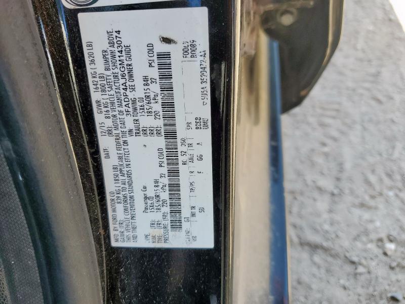 2016 FORD FIESTA S 3FADP4AJ6GM143074