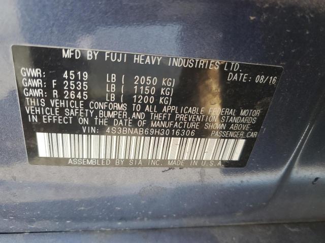 2017 SUBARU LEGACY 2.5I 4S3BNAB69H3016306
