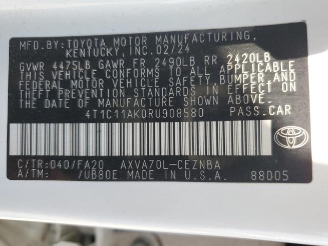 2024 TOYOTA CAMRY LE 4T1C11AK0RU908580