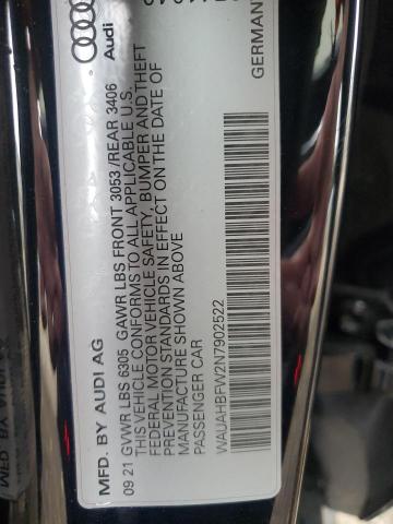 2022 AUDI RS E-TRON WAUAHBFW2N7902522