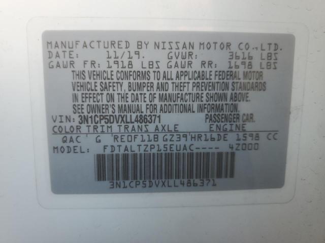 2020 NISSAN KICKS SR 3N1CP5DVXLL486371