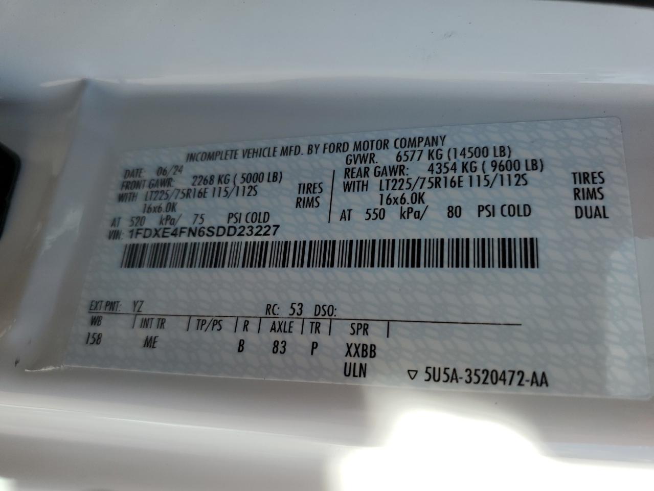 Lot #3304155485 2025 SNSK ECONOLINE E450 SUPER DUTY CUTAWAY VAN