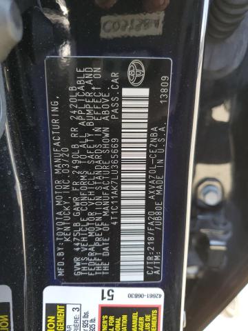 2020 TOYOTA CAMRY LE 4T1C11AK7LU365669