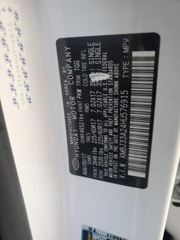 2017 HYUNDAI TUCSON LIM KM8J33A24HU576915