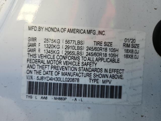 2020 ACURA MDX - 5J8YD4H30LL020878