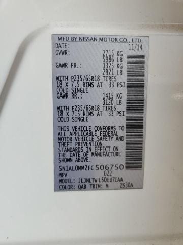 2015 INFINITI QX60 5N1AL0MM2FC506750