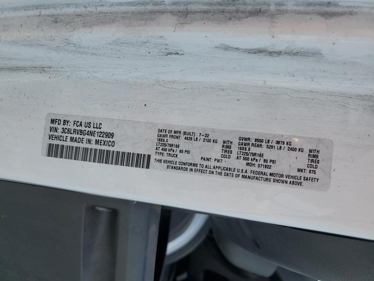 RAM PROMASTER 1500 HIGH