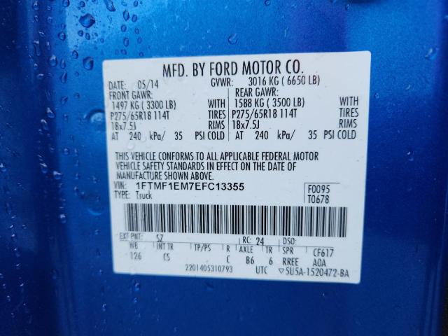 2014 FORD F150 - 1FTMF1EM7EFC13355