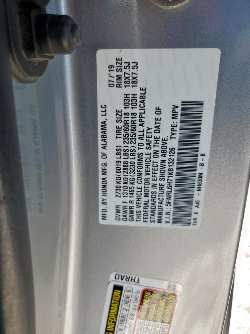 2019 HONDA ODYSSEY EX - 5FNRL6H71KB132126