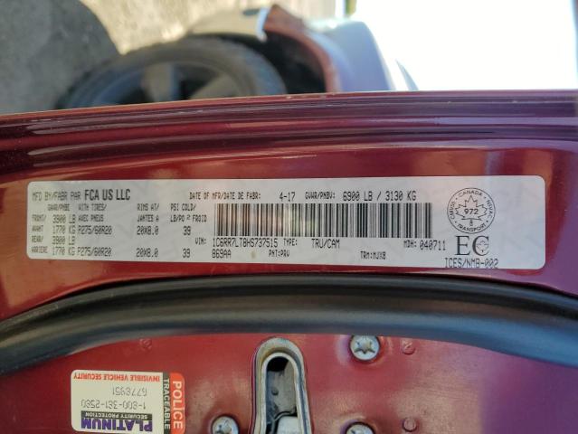 2017 RAM 1500 SLT 1C6RR7LT8HS737515