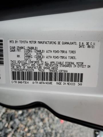 2021 TOYOTA TACOMA ACC 3TYRX5GN2MT032229