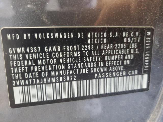 2017 VOLKSWAGEN JETTA GLI 3VW4T7AJ9HM383922